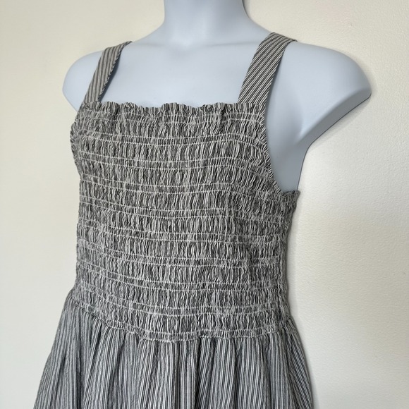 Everlane Gauze Smocked Dress Size XL Stripe Organic Cotton Sundress - Picture 2 of 11